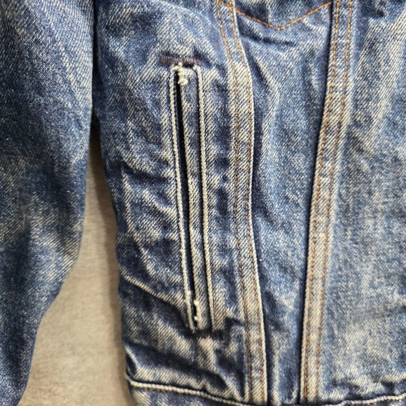 Vintage Levis 70506 0317 Blanket Lined Denim Trucker Jacket Made in USA Mens 34 - Picture 2 of 13